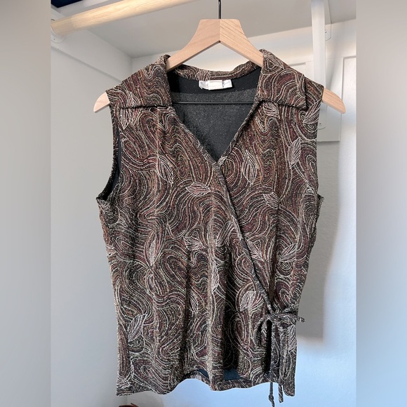 Leaf Print Top - Picture 1 of 3